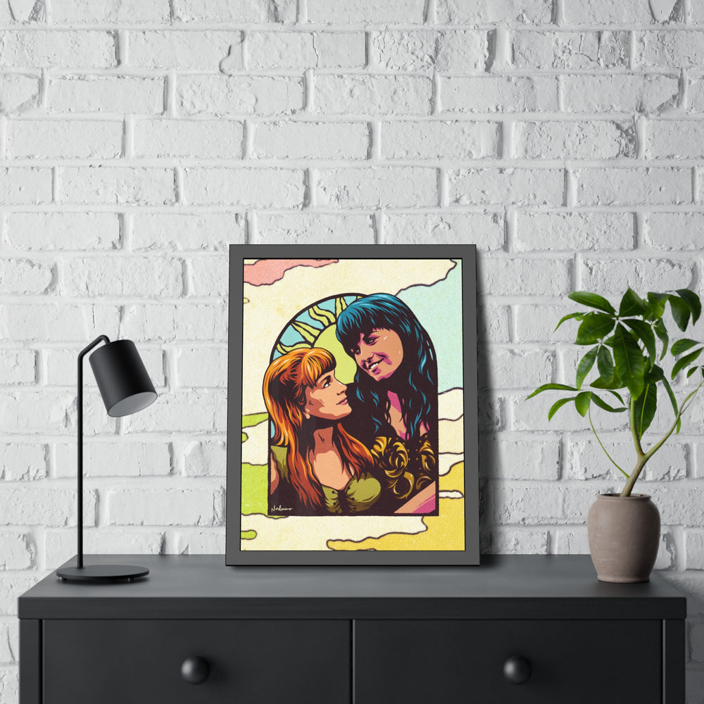 XENA X GABRIELLE [Coloured-BG] - Framed Paper Posters