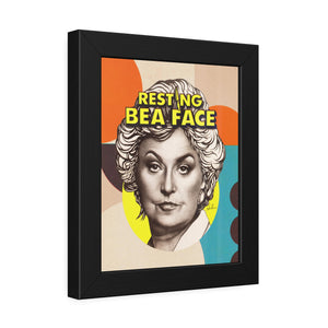 RESTING BEA FACE [Coloured-BG] - Framed Paper Posters