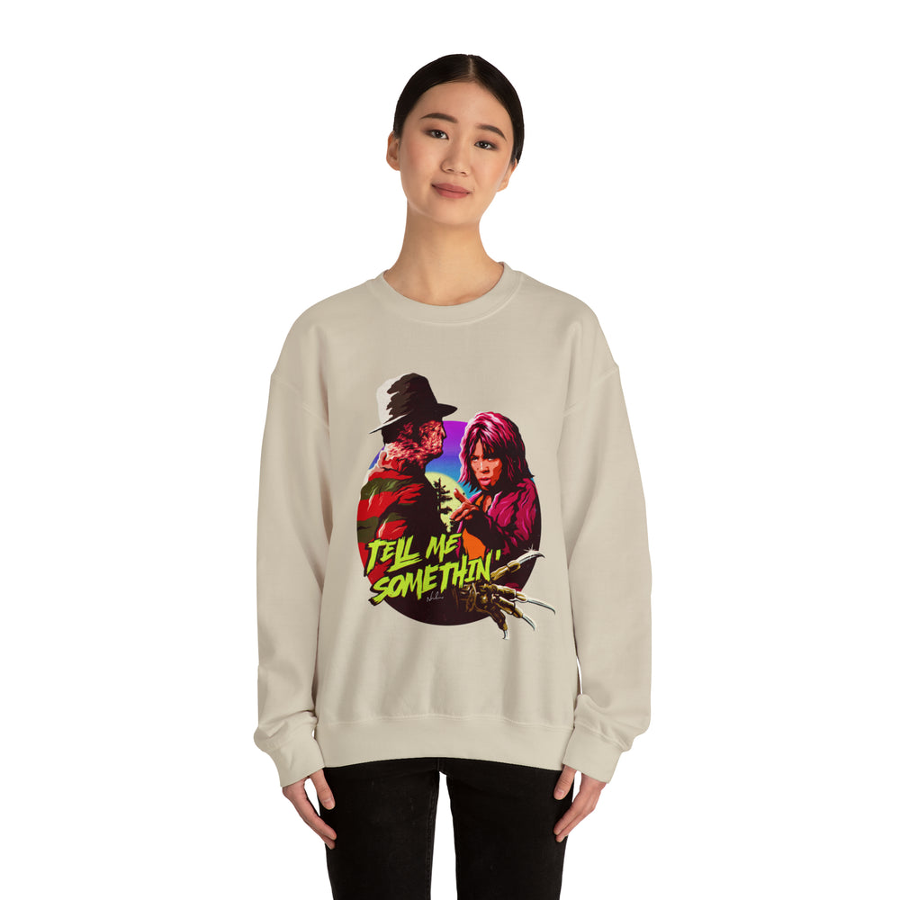 Tell Me Somethin'  [Australian-Printed] - Unisex Heavy Blend™ Crewneck Sweatshirt