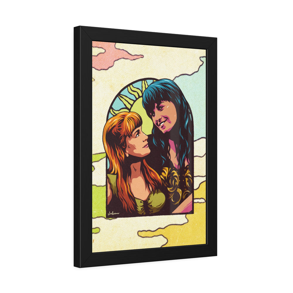 XENA X GABRIELLE [Coloured-BG] - Framed Paper Posters