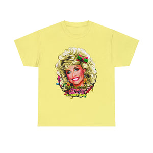 Have A Holly Dolly Christmas! [Australian-Printed] - Unisex Heavy Cotton Tee