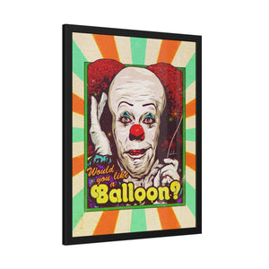 Would You Like A Balloon? [Coloured BG] - Framed Paper Posters