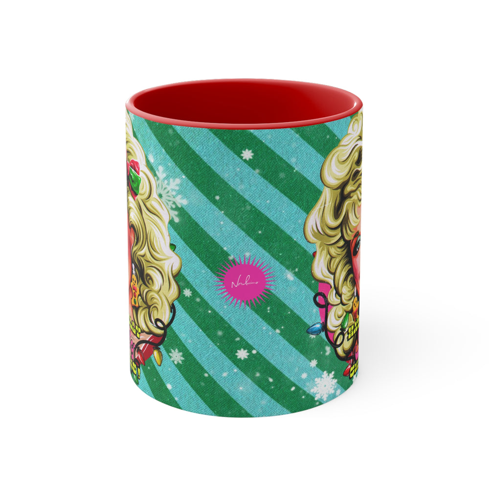 Have A Holly Dolly Christmas! - 11oz Accent Mug (Australian Printed)