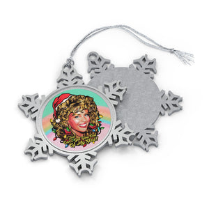 I Just Can't Get You Out Of My Sled! - Pewter Snowflake Ornament