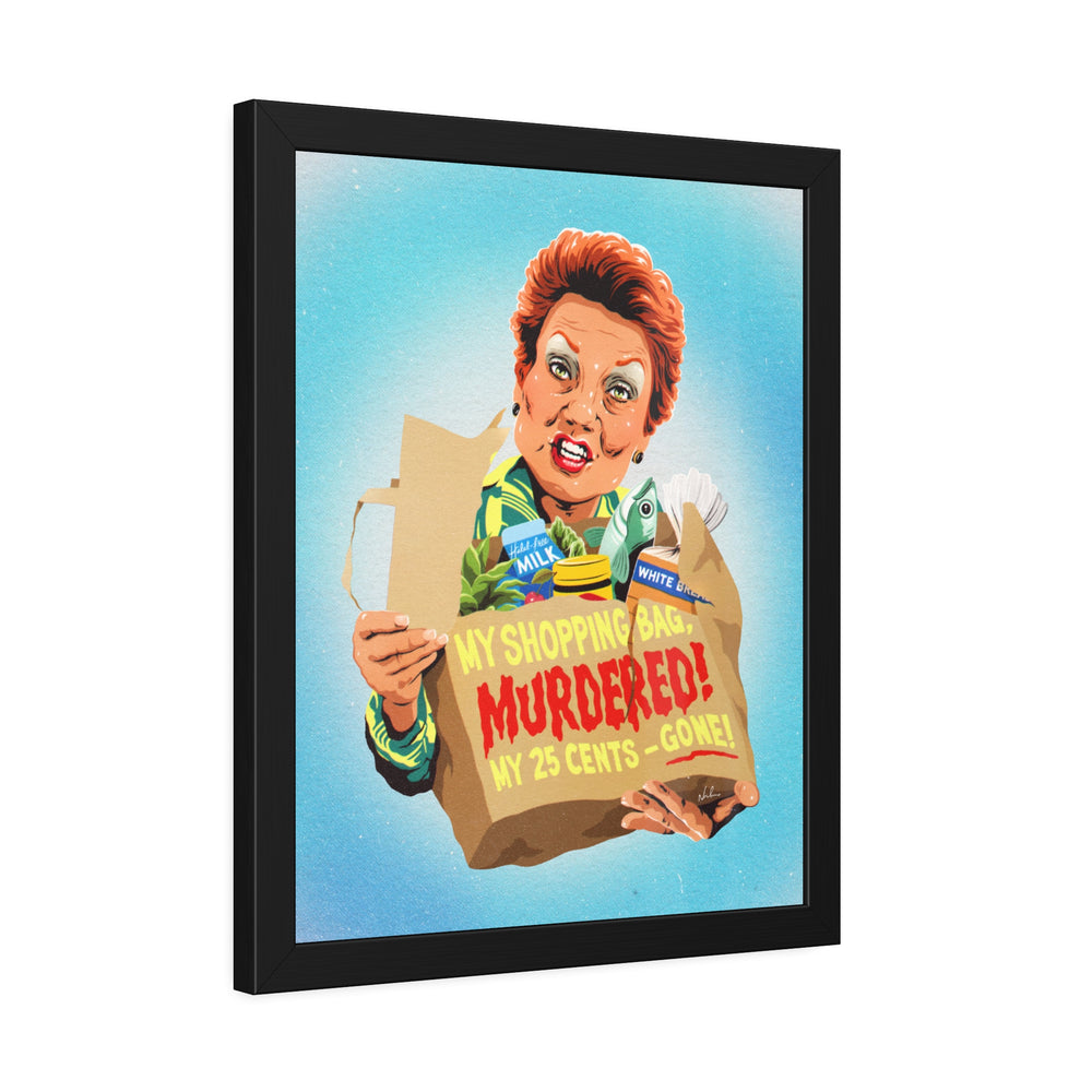 My Shopping Bag, Murdered! - Framed Paper Posters
