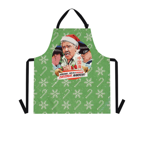 GENTLEMEN... THIS IS A SUCCULENT CHRISTMAS, MANIFEST! - Apron (AOP)