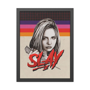 SLAY [Coloured-BG] - Framed Paper Posters