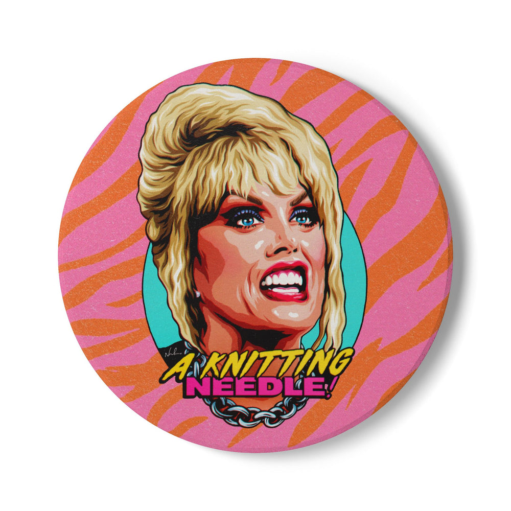 A Knitting Needle! - Ceramic Coaster