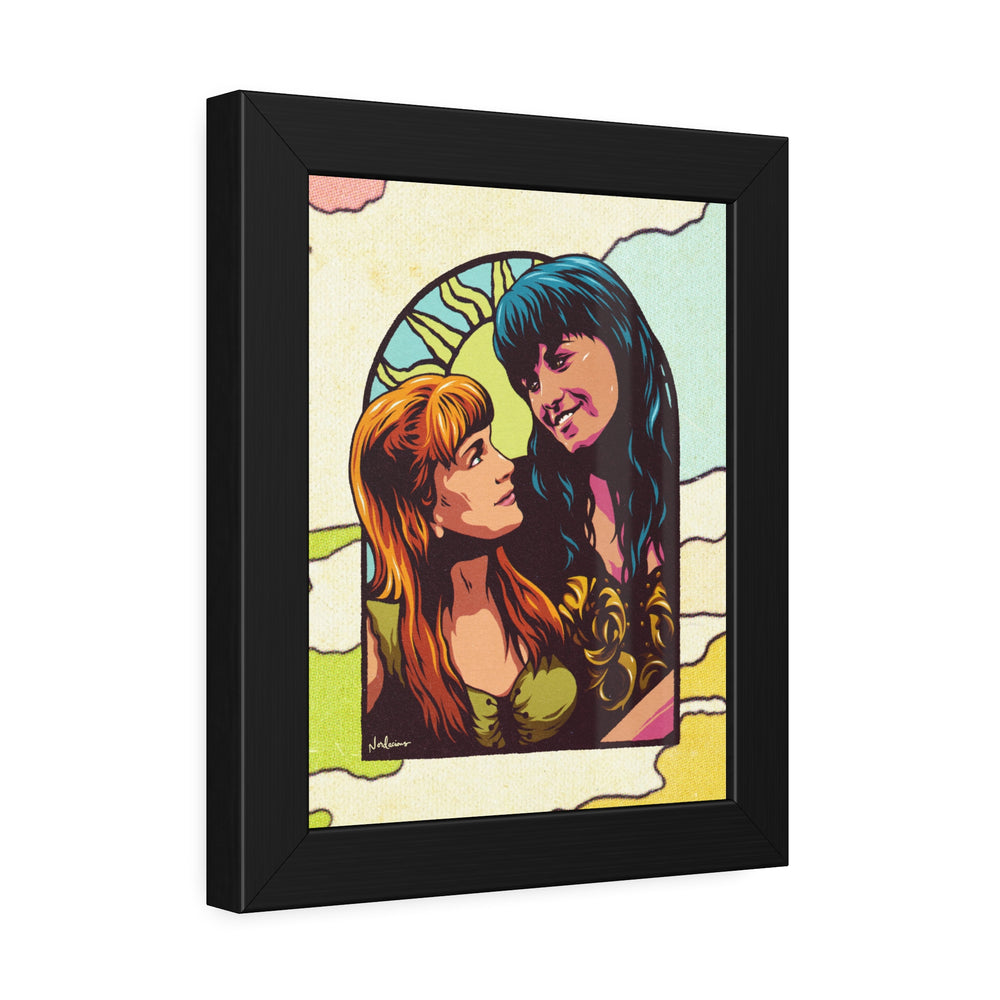 XENA X GABRIELLE [Coloured-BG] - Framed Paper Posters