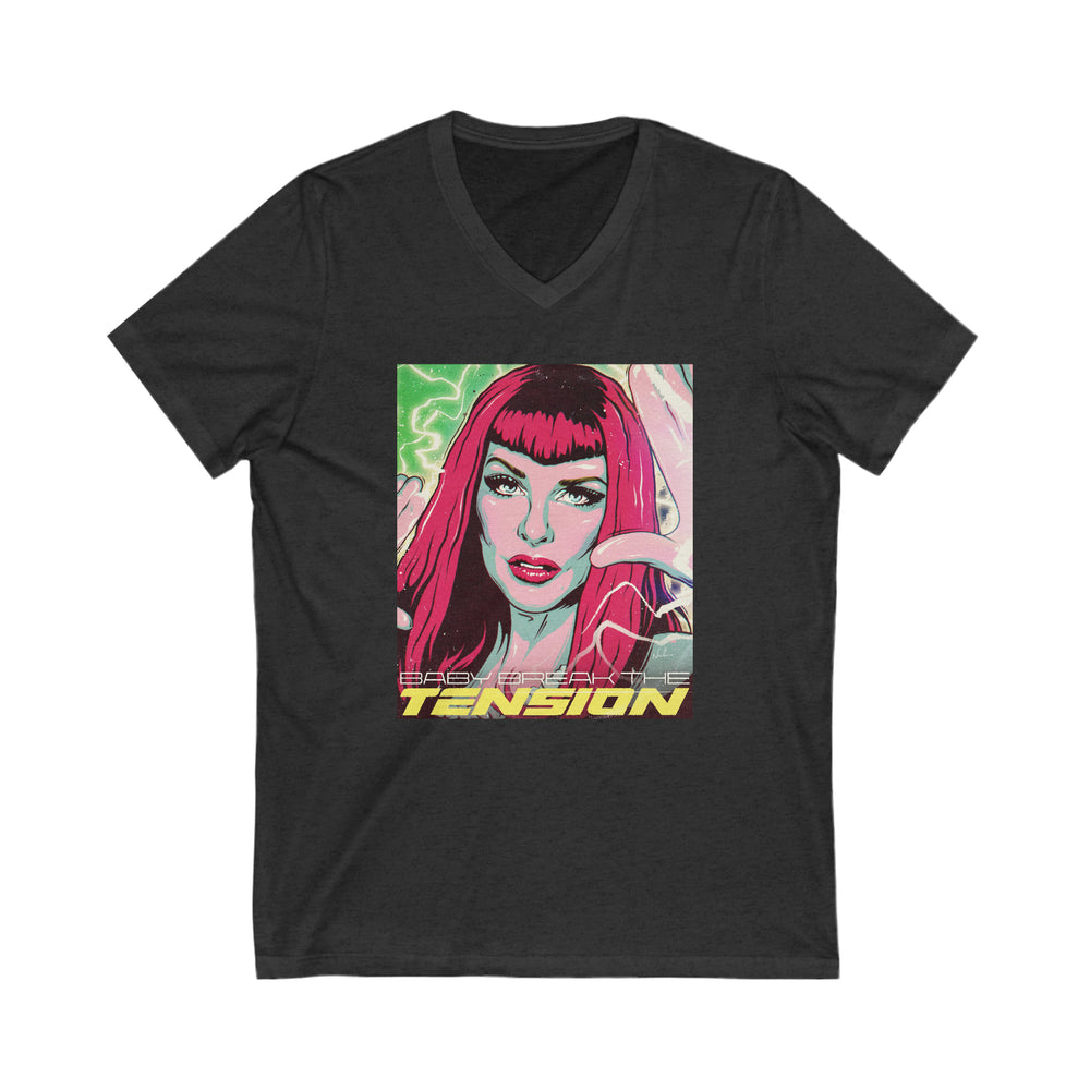 TENSION - Unisex Jersey Short Sleeve V-Neck Tee