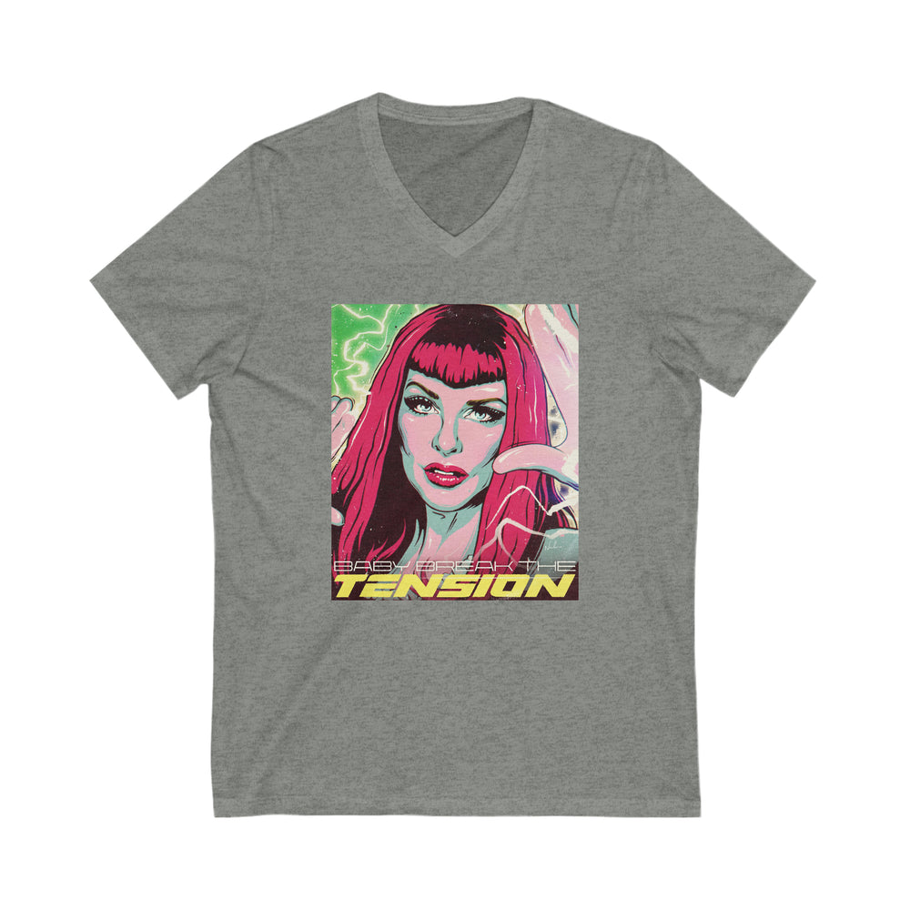 TENSION - Unisex Jersey Short Sleeve V-Neck Tee