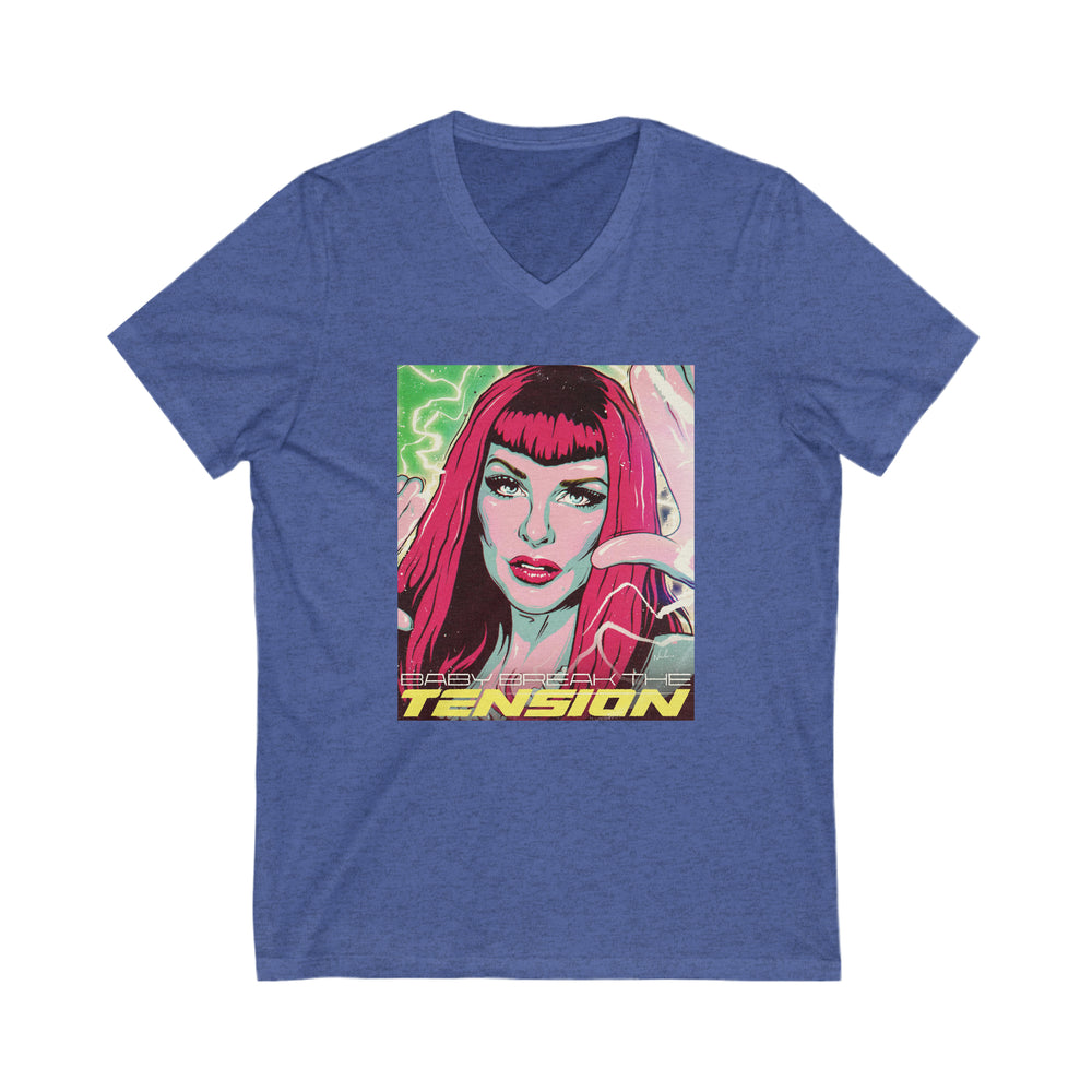 TENSION - Unisex Jersey Short Sleeve V-Neck Tee