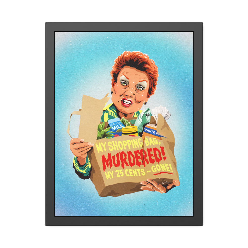 My Shopping Bag, Murdered! - Framed Paper Posters
