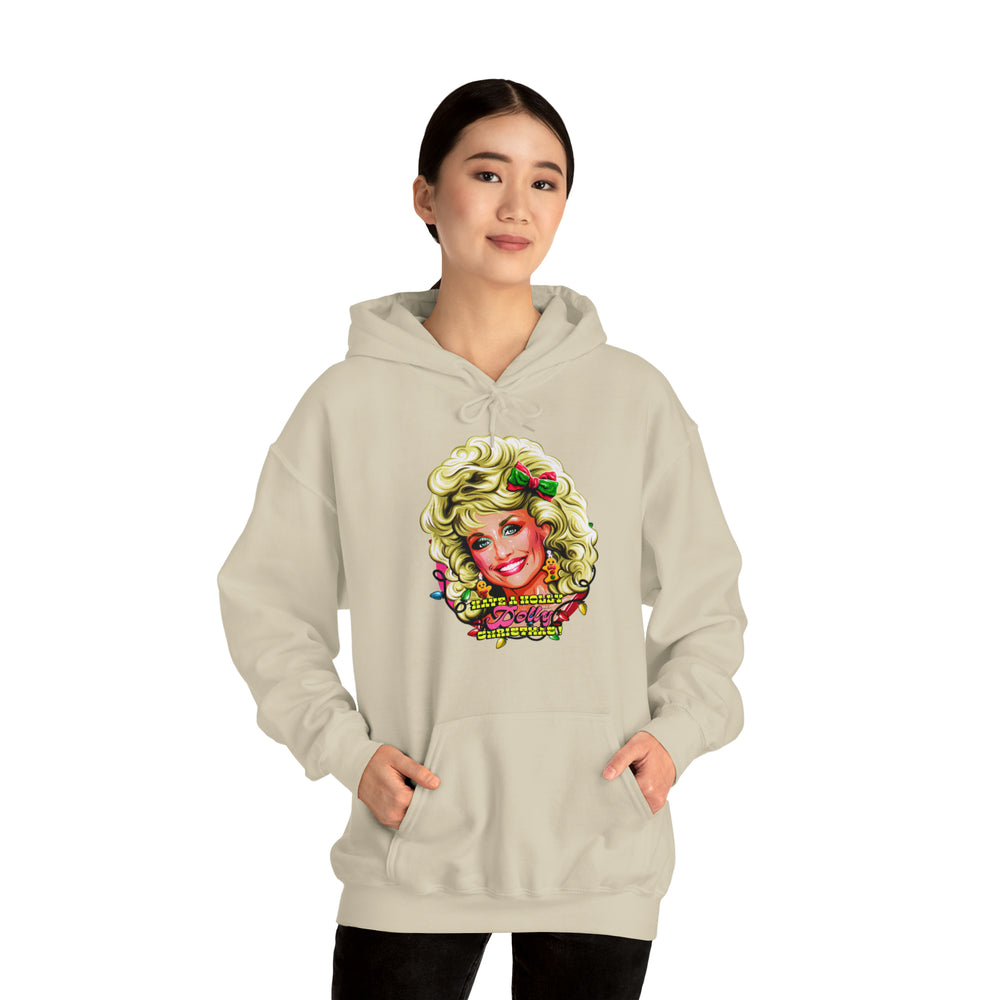 Have A Holly Dolly Christmas! [Australian-Printed] - Unisex Heavy Blend™ Hooded Sweatshirt