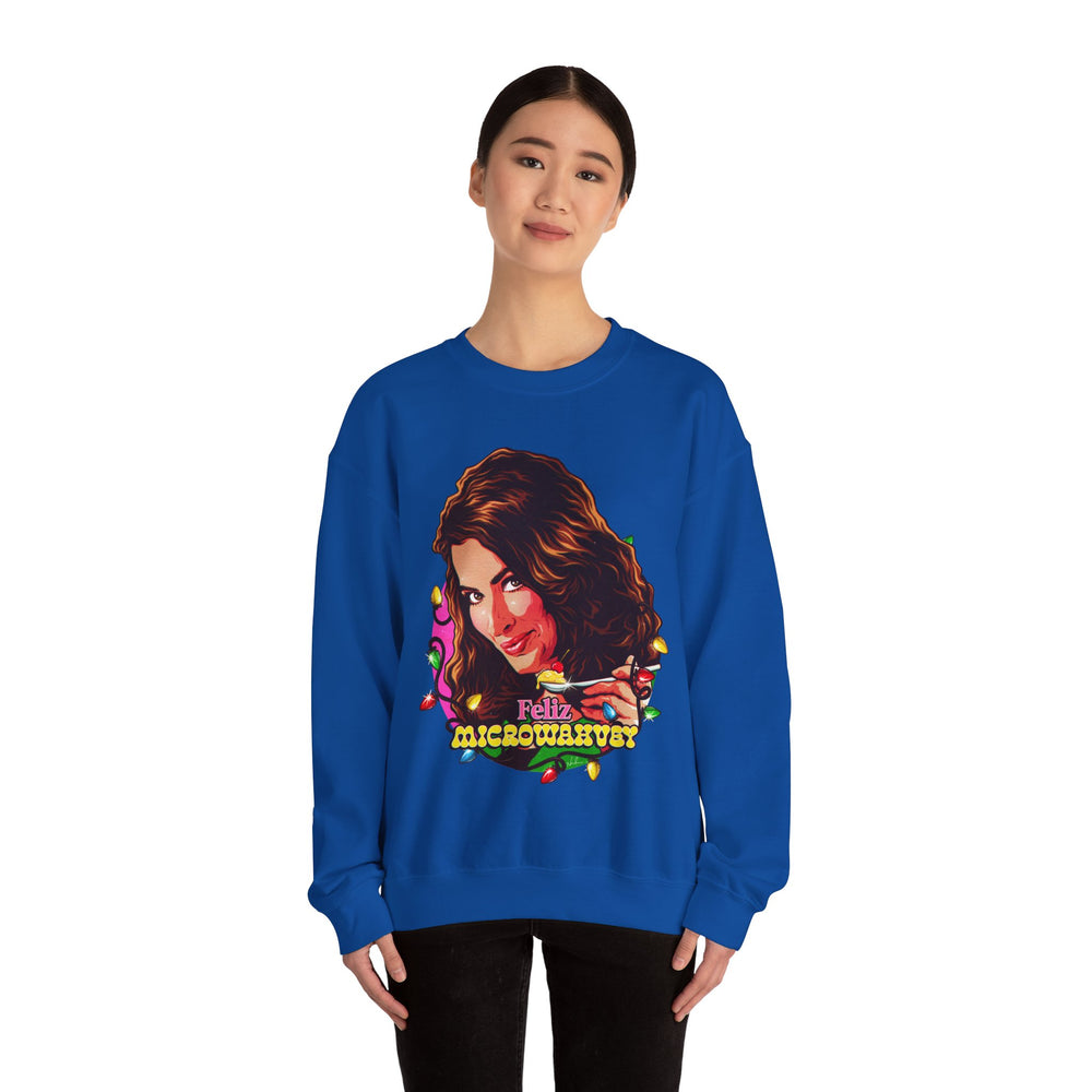 Feliz Microwahvey [UK-Printed] - Unisex Heavy Blend™ Crewneck Sweatshirt