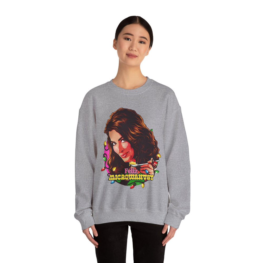 Feliz Microwahvey [UK-Printed] - Unisex Heavy Blend™ Crewneck Sweatshirt