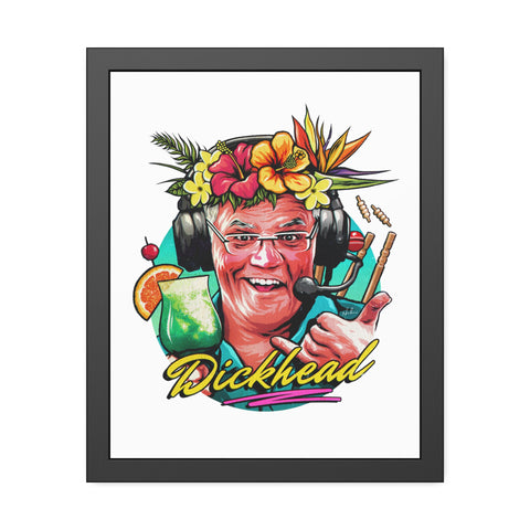 DICKHEAD [Coloured-BG] - Framed Paper Posters