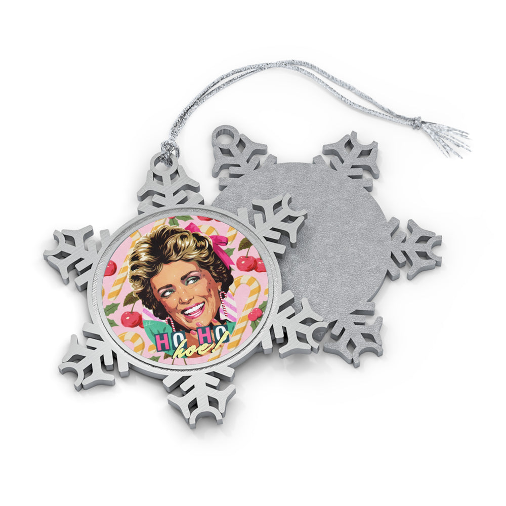 HO HO HOE! [Australian-Printed] - Pewter Snowflake Ornament