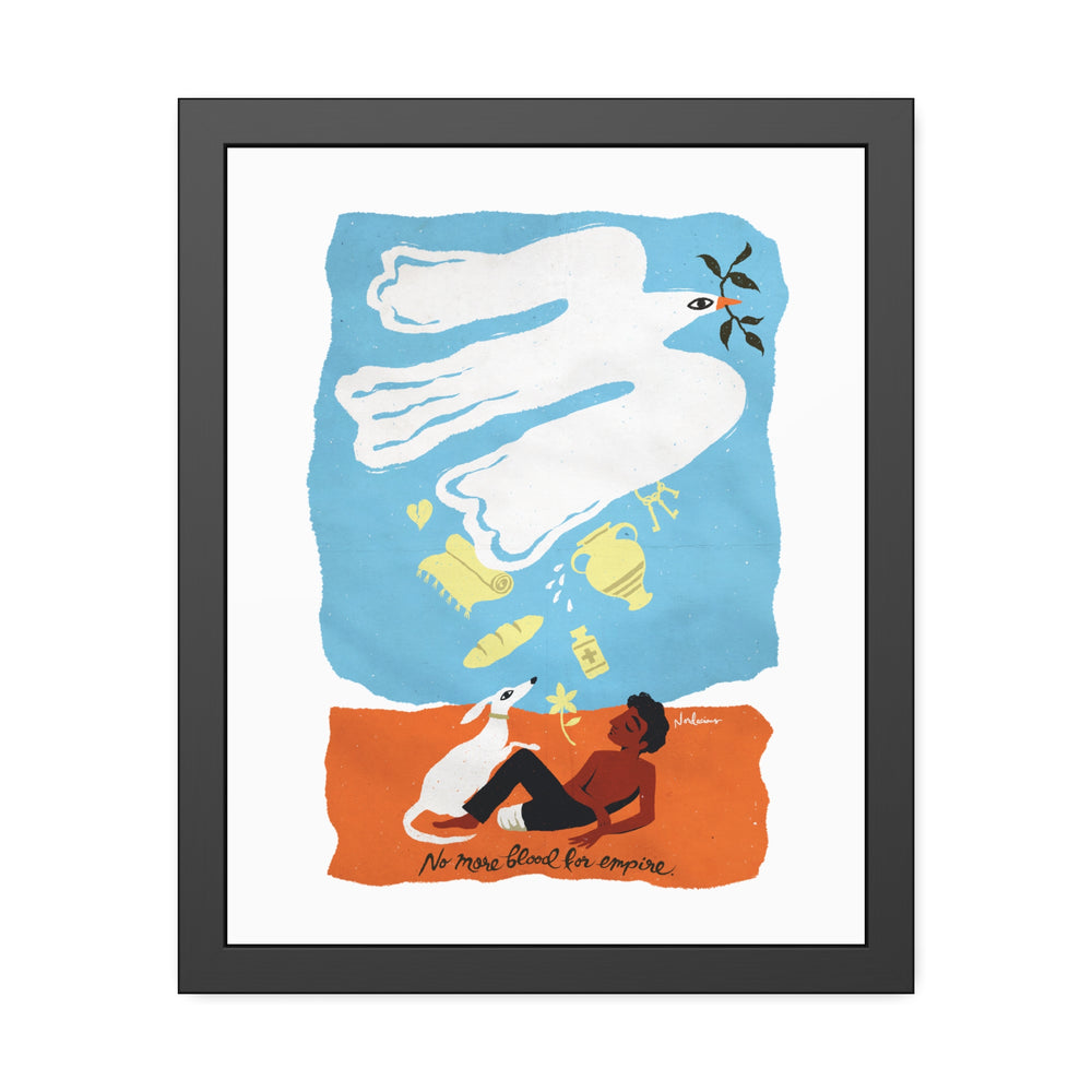 No More Blood For Empire - Framed Paper Posters