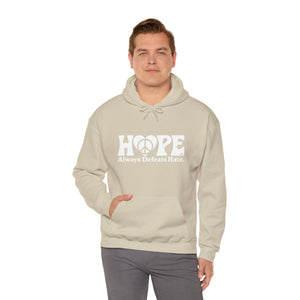 Hope Always Defeats Hate [Australian-Printed] - Unisex Heavy Blend™ Hooded Sweatshirt