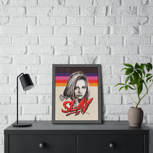 SLAY [Coloured-BG] - Framed Paper Posters