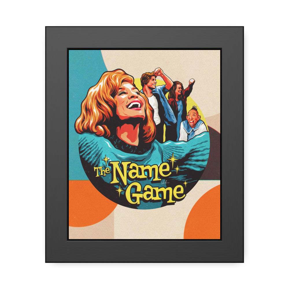 The Name Game [Coloured BG] - Framed Paper Posters