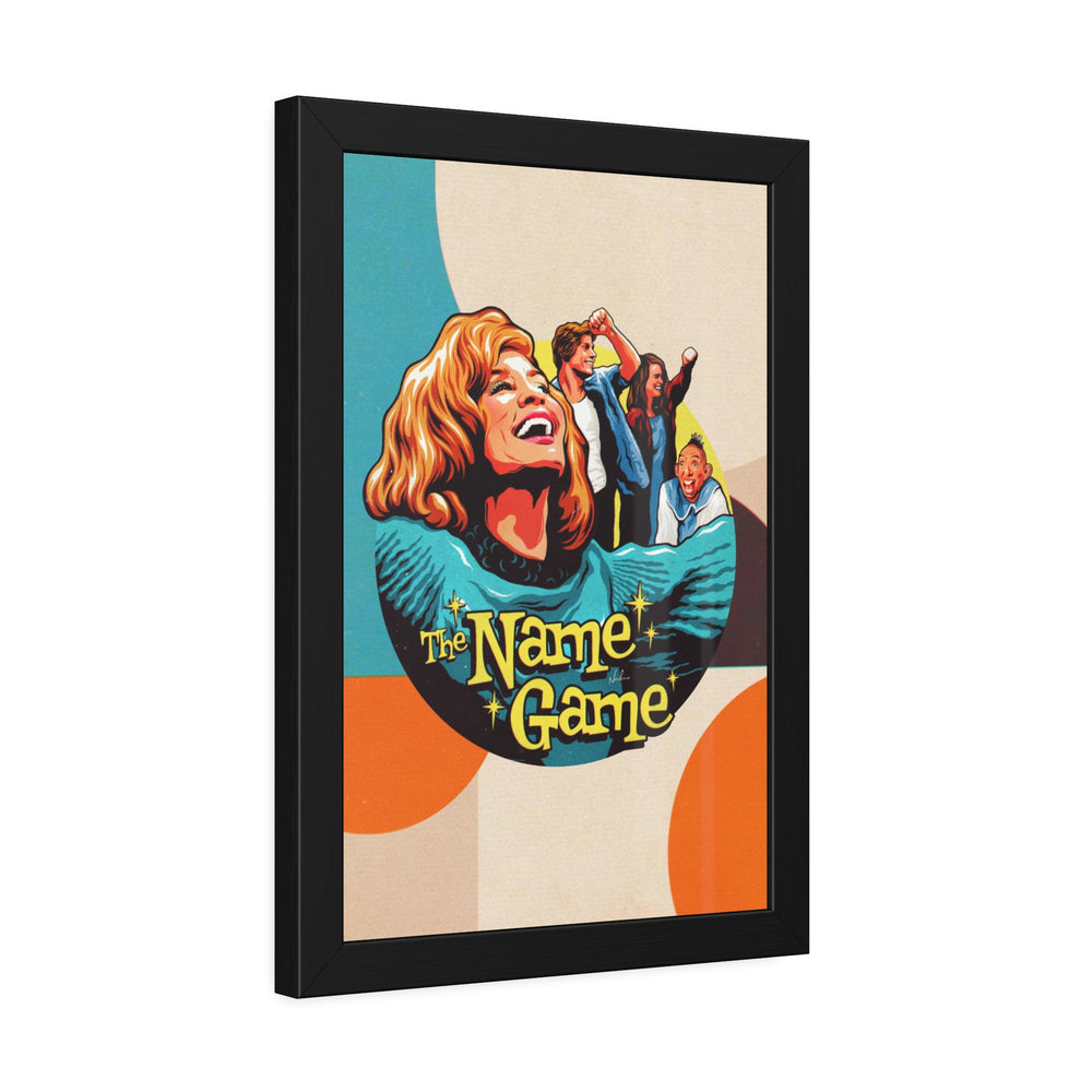 The Name Game [Coloured BG] - Framed Paper Posters