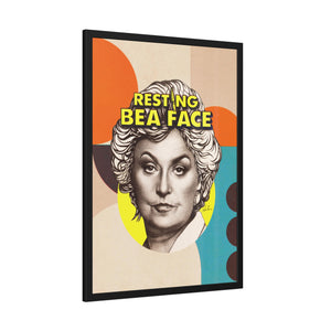 RESTING BEA FACE [Coloured-BG] - Framed Paper Posters