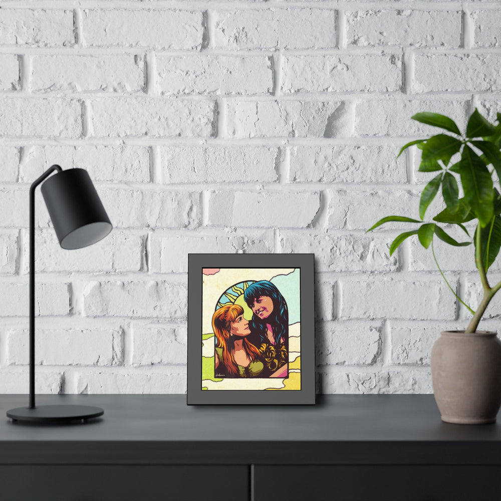 XENA X GABRIELLE [Coloured-BG] - Framed Paper Posters