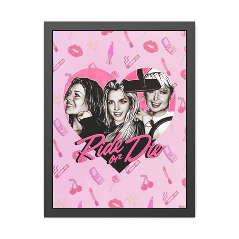 RIDE OR DIE [Coloured-BG] - Framed Paper Posters