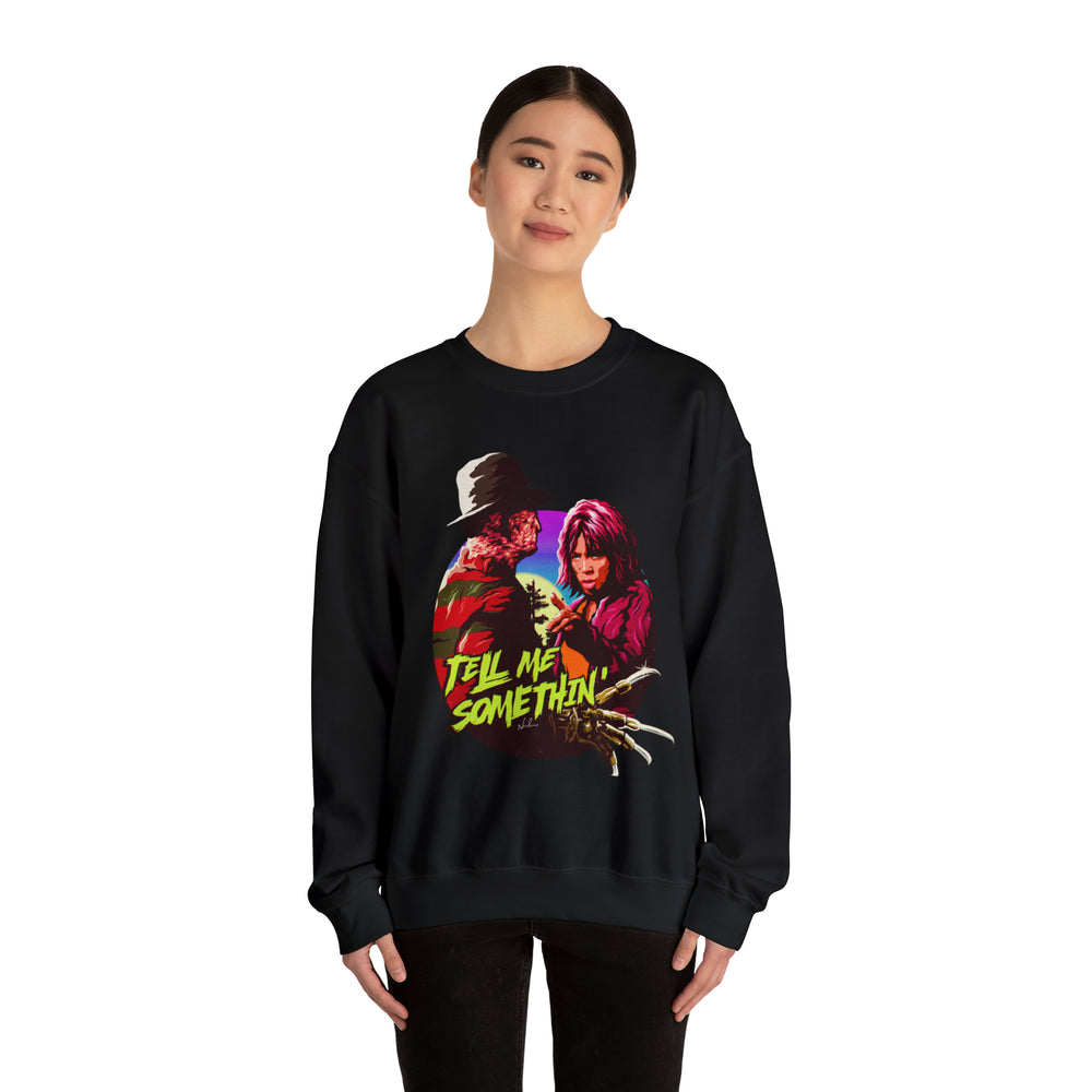 Tell Me Somethin'  [Australian-Printed] - Unisex Heavy Blend™ Crewneck Sweatshirt