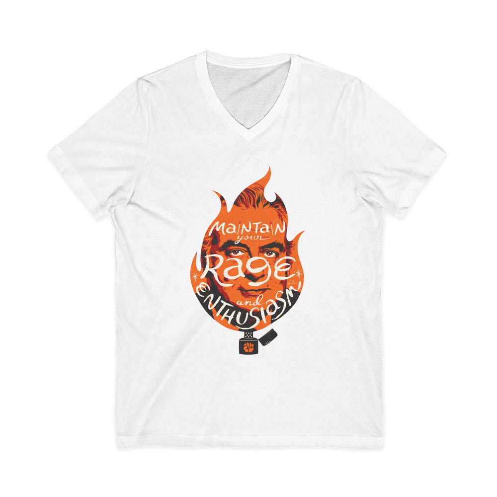 Maintain Your Rage And Enthusiasm [US-Printed] - Unisex Jersey Short Sleeve V-Neck Tee