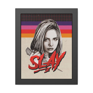 SLAY [Coloured-BG] - Framed Paper Posters