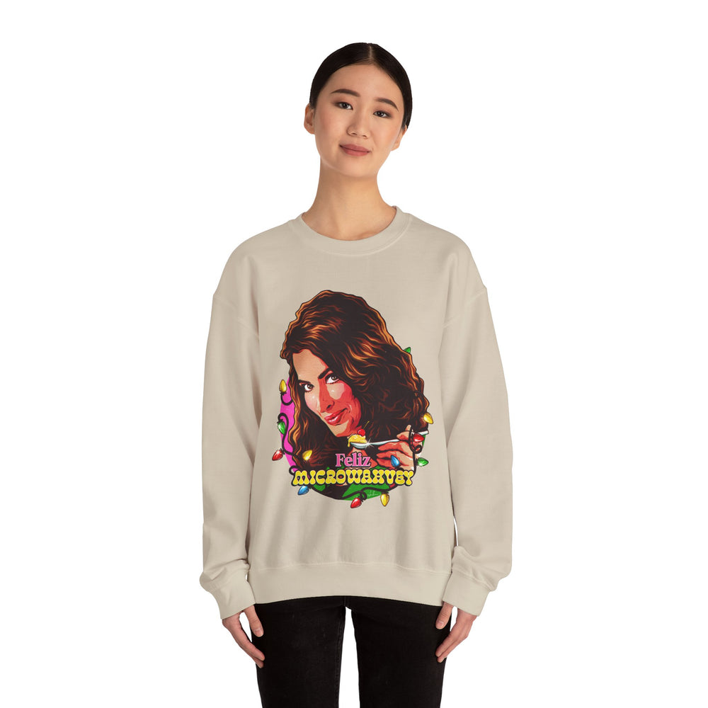 Feliz Microwahvey [UK-Printed] - Unisex Heavy Blend™ Crewneck Sweatshirt