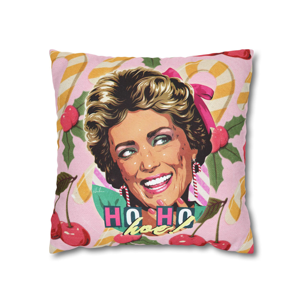 HO HO HOE! - Spun Polyester Square Pillow Case 16x16" (Slip Only)