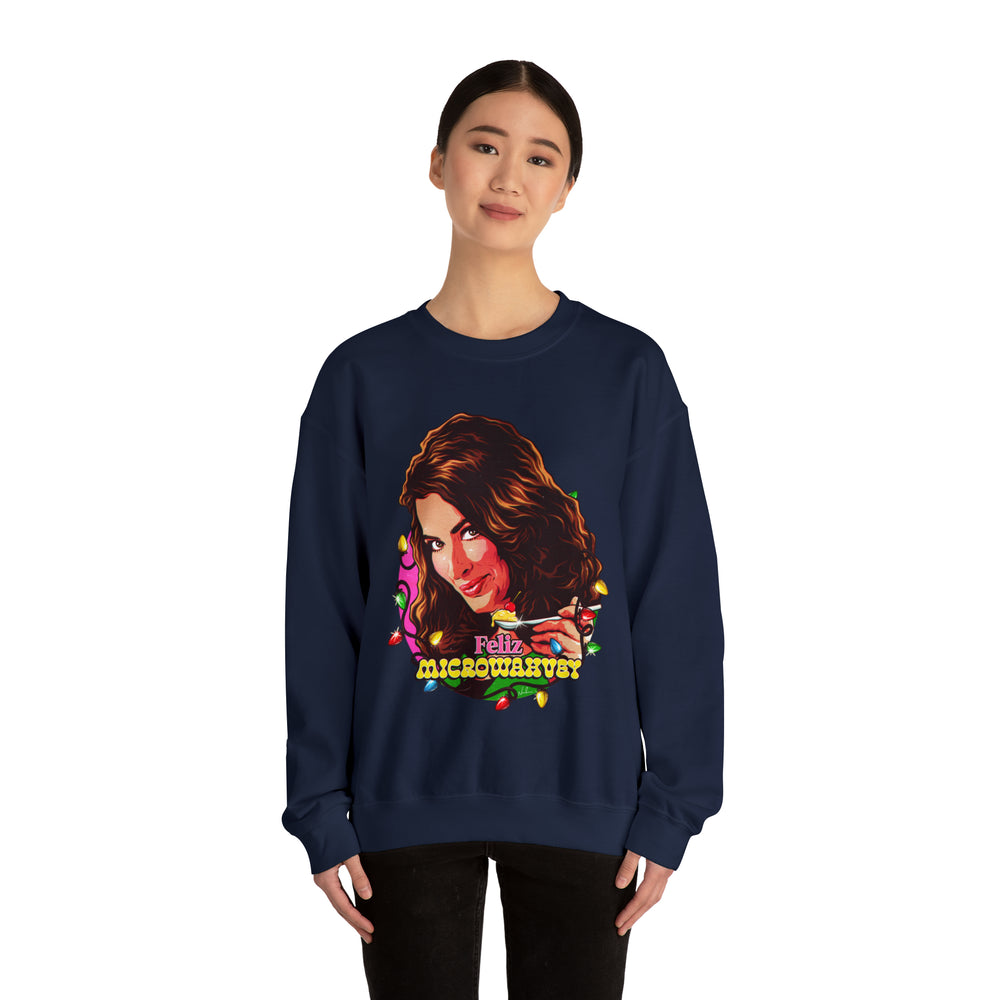 Feliz Microwahvey [Australian-Printed] - Unisex Heavy Blend™ Crewneck Sweatshirt