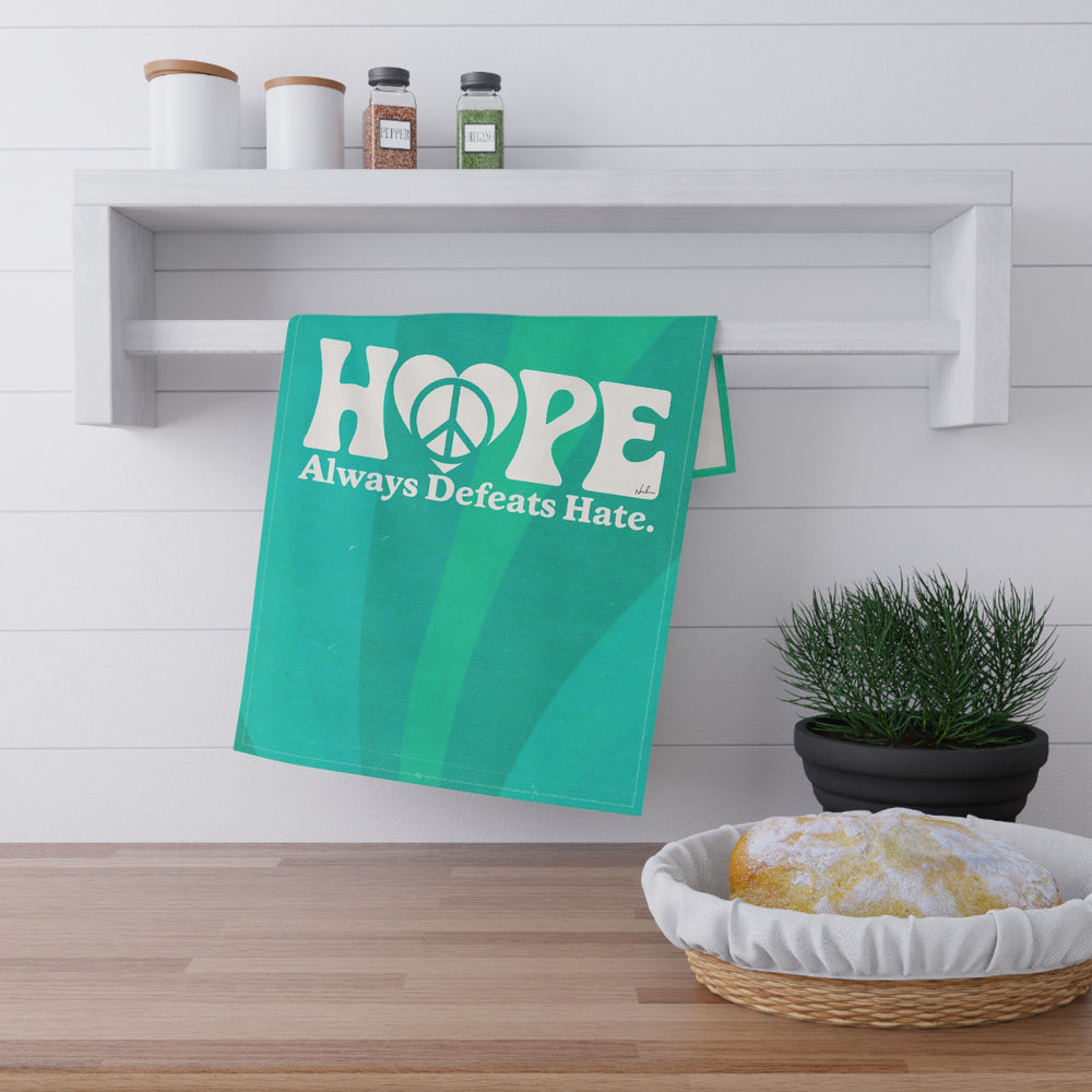 Hope Always Defeats Hate - Tea Towel