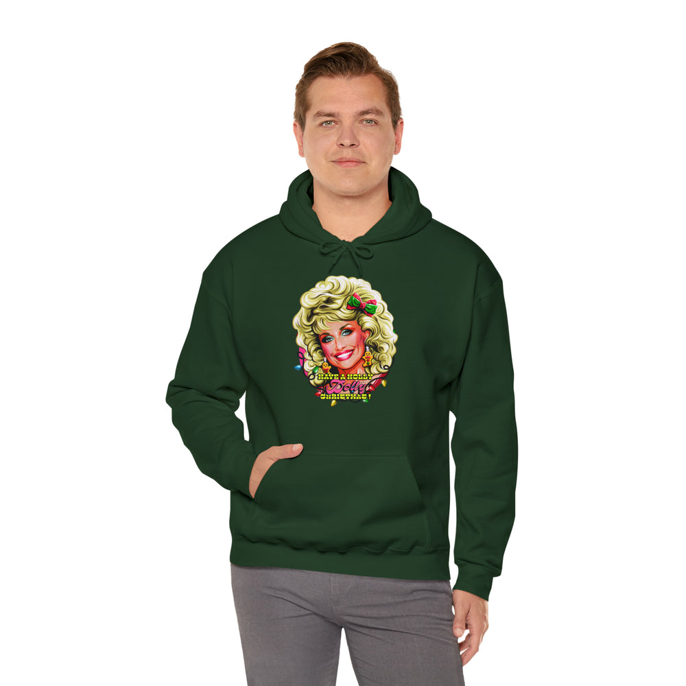 Have A Holly Dolly Christmas! [Australian-Printed] - Unisex Heavy Blend™ Hooded Sweatshirt