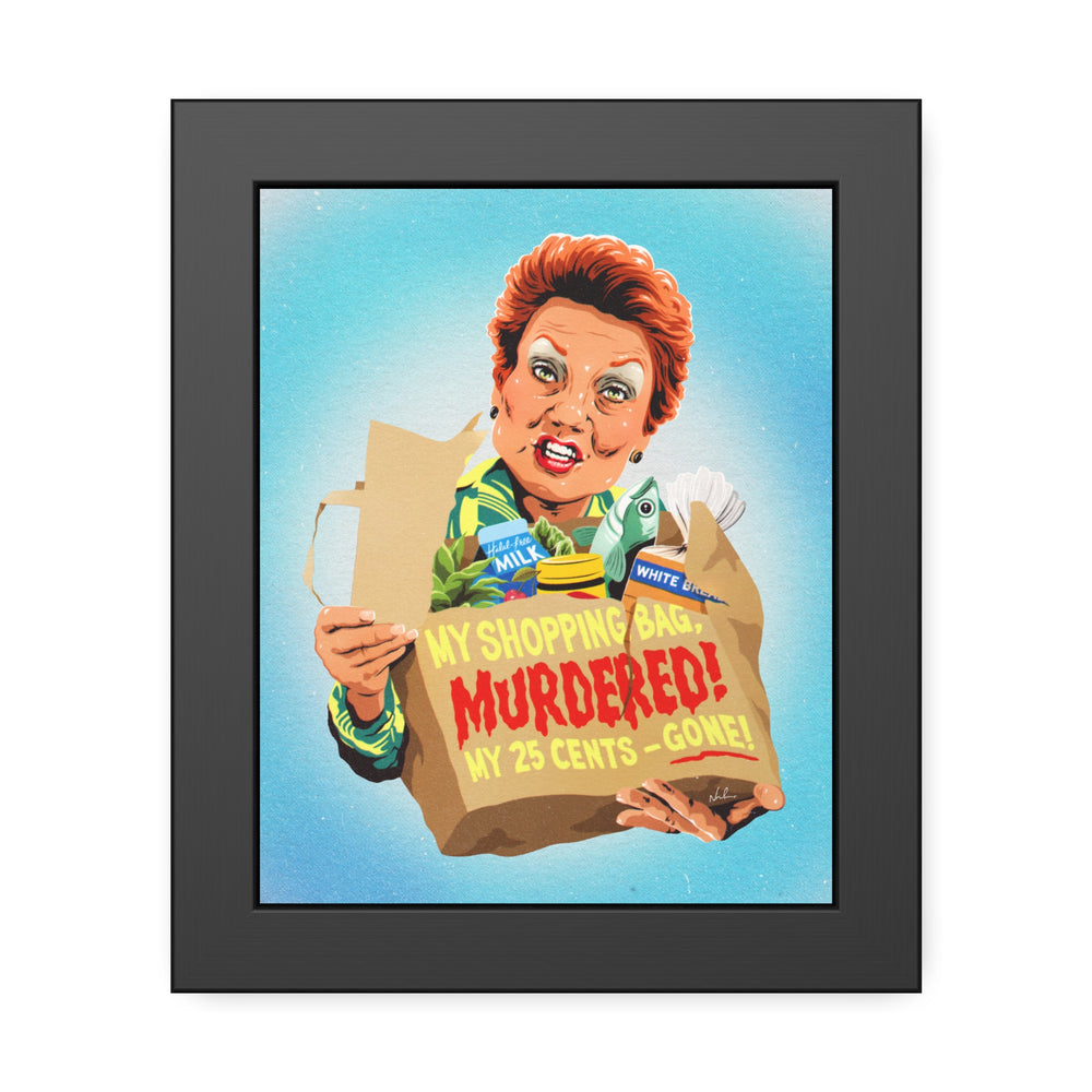 My Shopping Bag, Murdered! - Framed Paper Posters