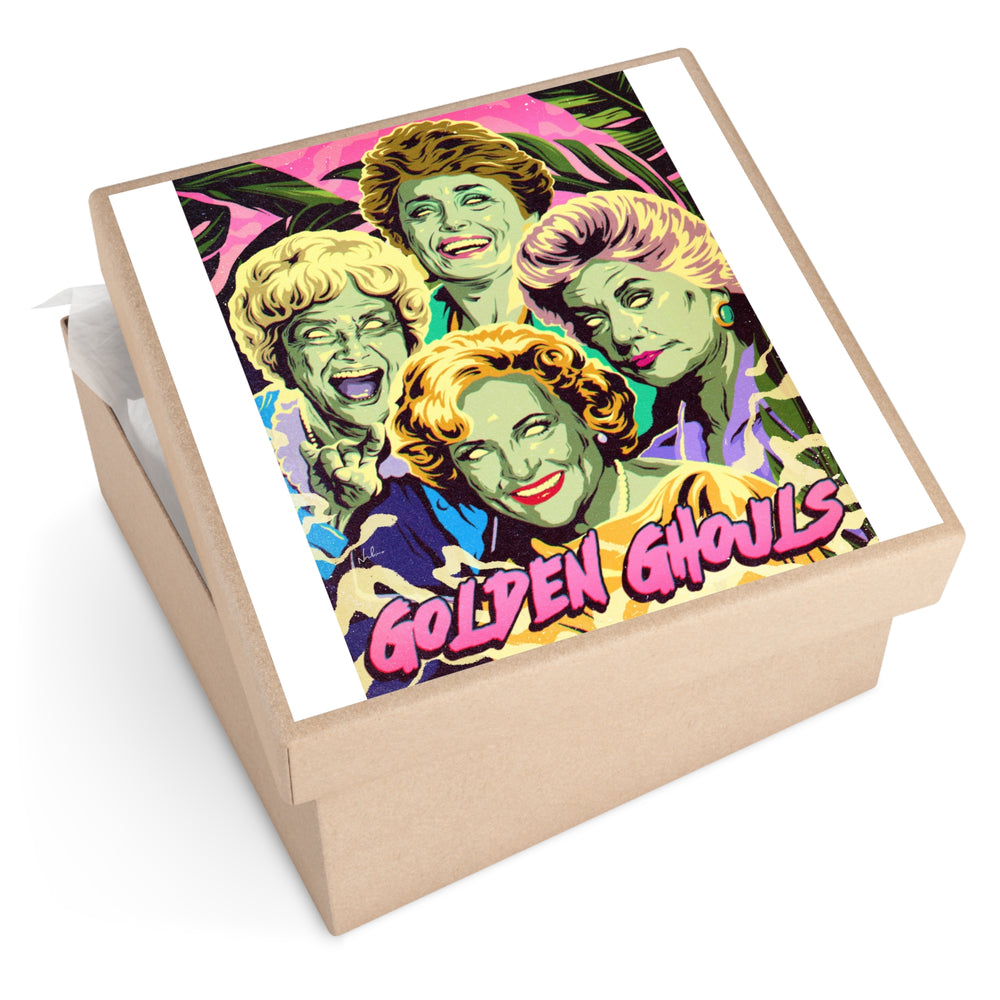 GOLDEN GHOULS - Square Vinyl Stickers