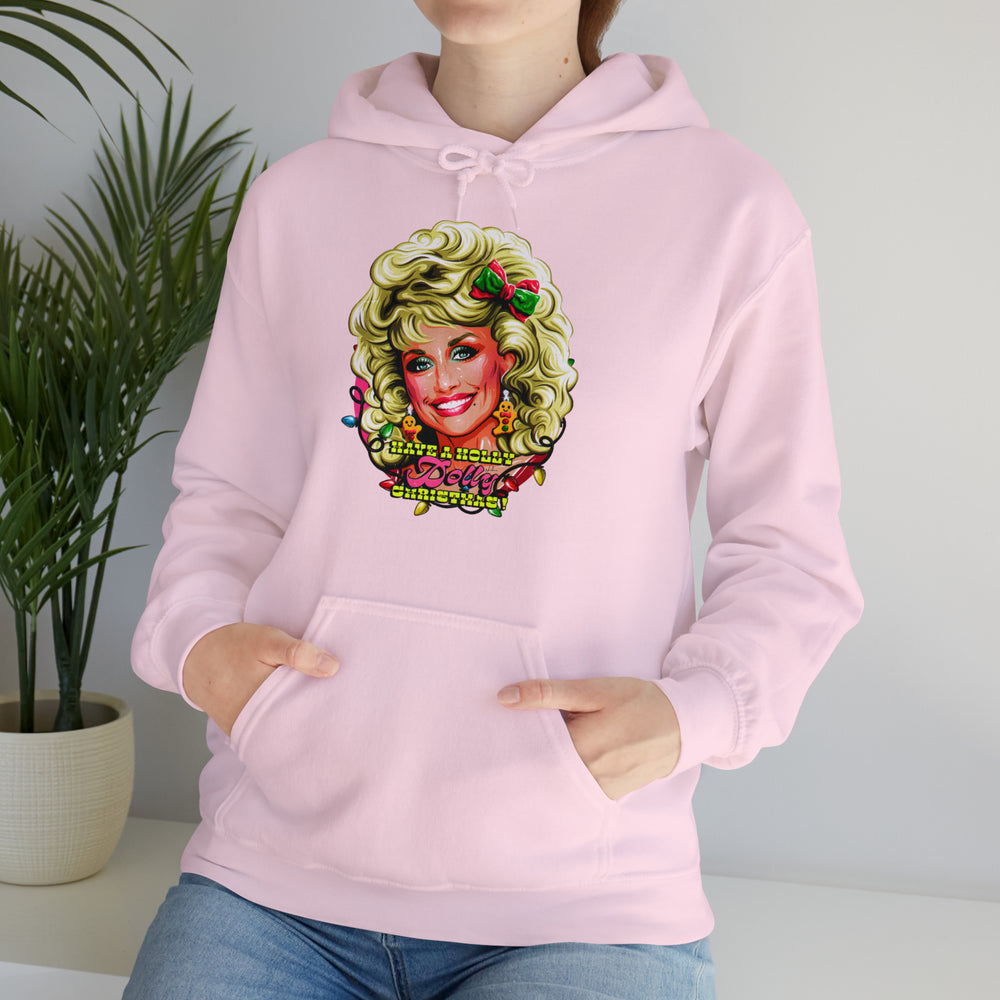 Have A Holly Dolly Christmas! [Australian-Printed] - Unisex Heavy Blend™ Hooded Sweatshirt