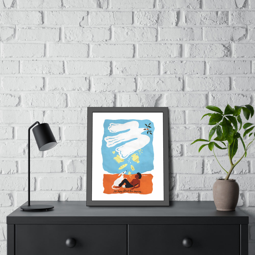 No More Blood For Empire - Framed Paper Posters