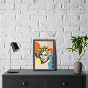 RESTING BEA FACE [Coloured-BG] - Framed Paper Posters