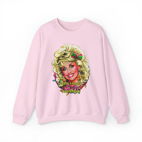 Have A Holly Dolly Christmas! [UK-Printed] - Unisex Heavy Blend™ Crewneck Sweatshirt