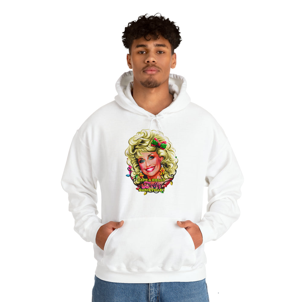 Have A Holly Dolly Christmas! [Australian-Printed] - Unisex Heavy Blend™ Hooded Sweatshirt