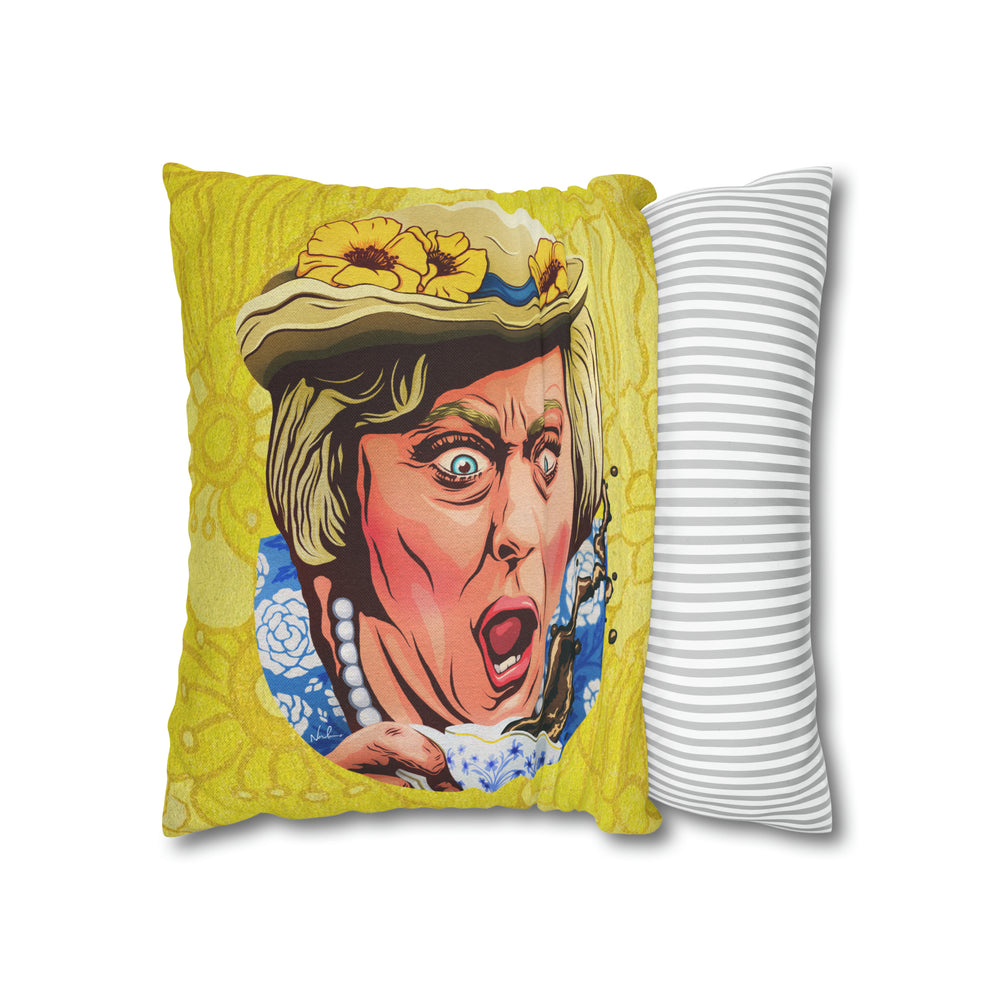 Coffee, Elizabeth? - Spun Polyester Square Pillow Case 16x16" (Slip Only)