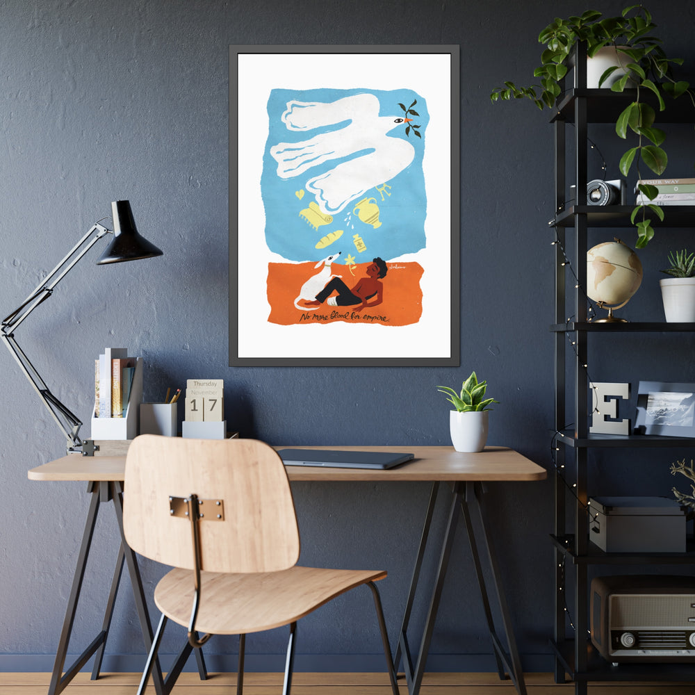 No More Blood For Empire - Framed Paper Posters