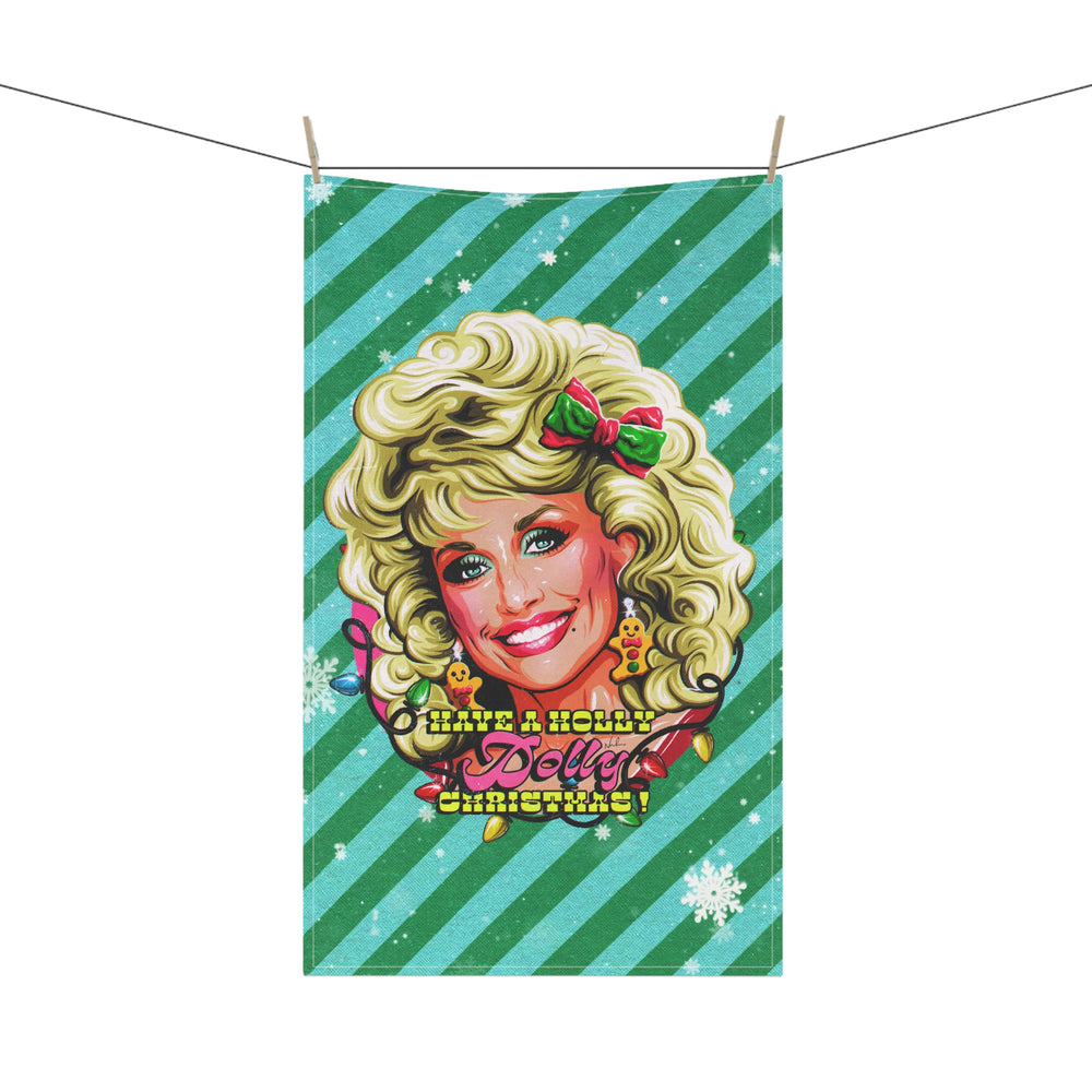 Have A Holly Dolly Christmas! - Tea Towel