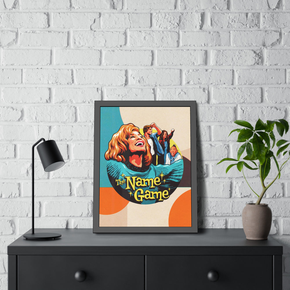 The Name Game [Coloured BG] - Framed Paper Posters