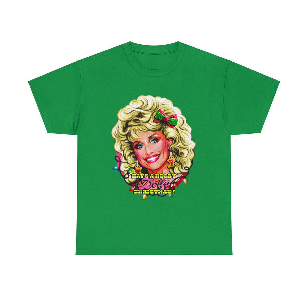 Have A Holly Dolly Christmas! [Australian-Printed] - Unisex Heavy Cotton Tee